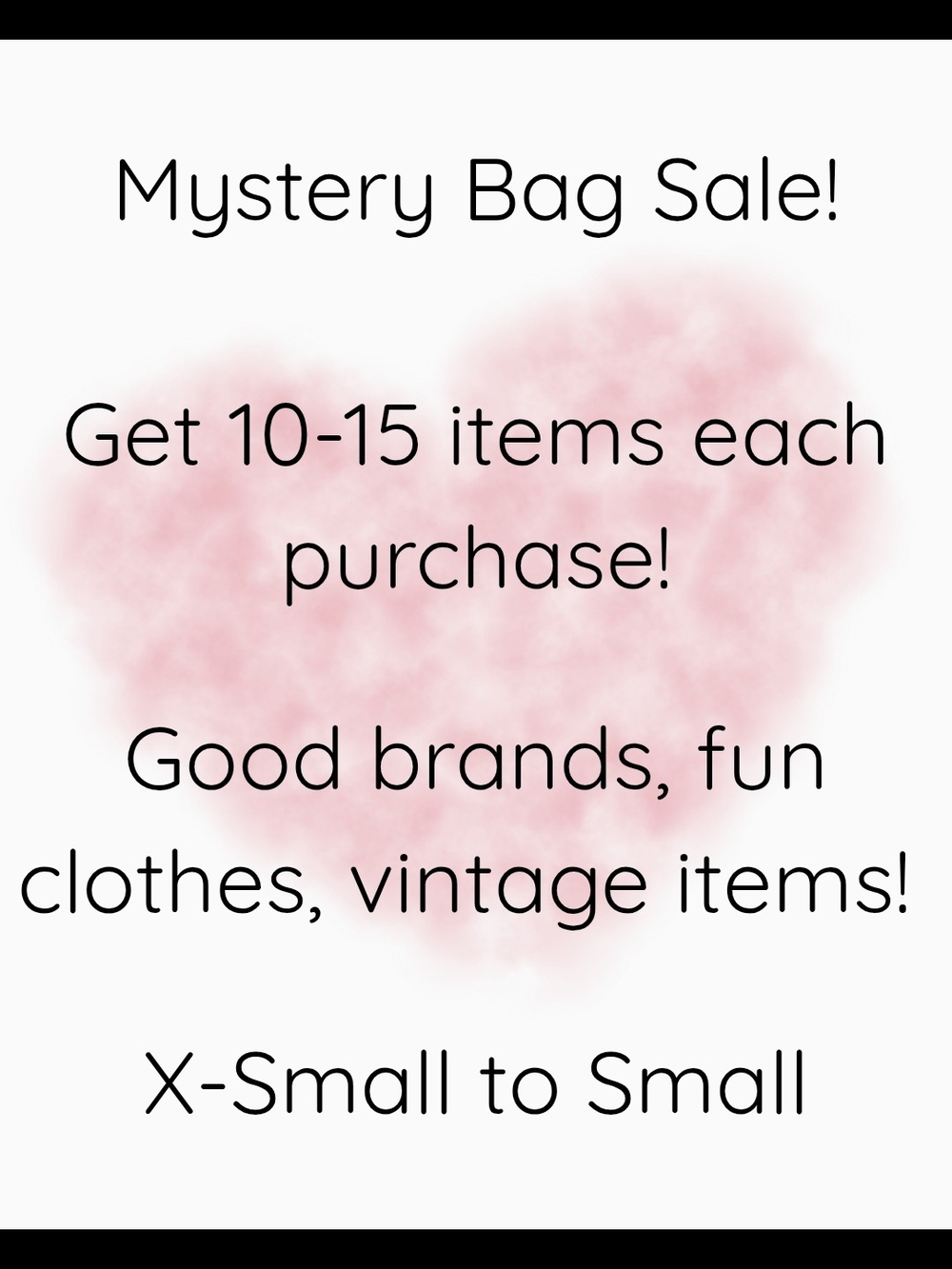 Mystery Bag Sale - Pink Heart Graphic